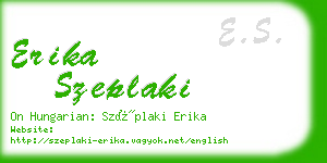 erika szeplaki business card